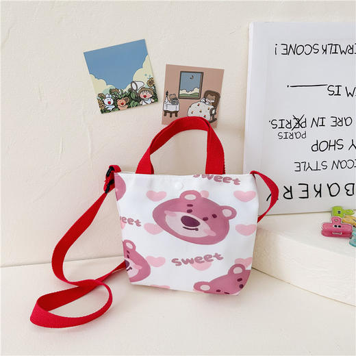 【多款可选！草莓熊包包】2023新款，春夏百搭帆布包，儿童单肩包手提袋可爱休闲包lish 商品图5