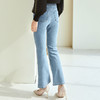 玳莎水洗高腰微喇牛仔裤女新款修身显瘦复古长裤喇叭裤  DC36306 商品缩略图3