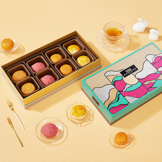 【鲜品屋】-事事如意（四式）月饼礼盒480g 商品图2