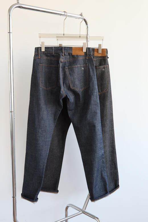 R@G B0NE小众元单 原色未脱浆赤耳边直筒牛仔长裤 NZK191 商品图0