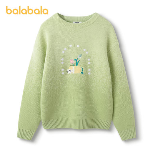巴拉巴拉童装女童毛衣秋冬保暖甜美内搭儿童毛衫中大童套头绣花潮 商品图4