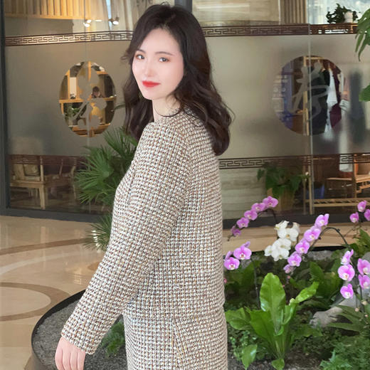 圣三利女装  气质优雅粗纺箱型外套SL121A23 商品图2