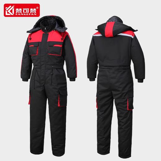 防寒连体工作服棉服套装加厚棉衣冷库钓鱼仓库棉袄防泼水保暖工装 商品图1