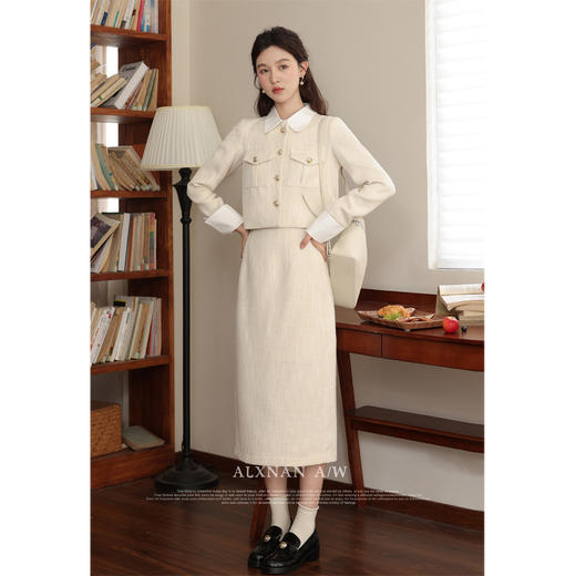 【6折秒杀】鹿向南《气质千金》秋季法式小香风半身裙时尚潮流LXN31529BSQ 商品图0