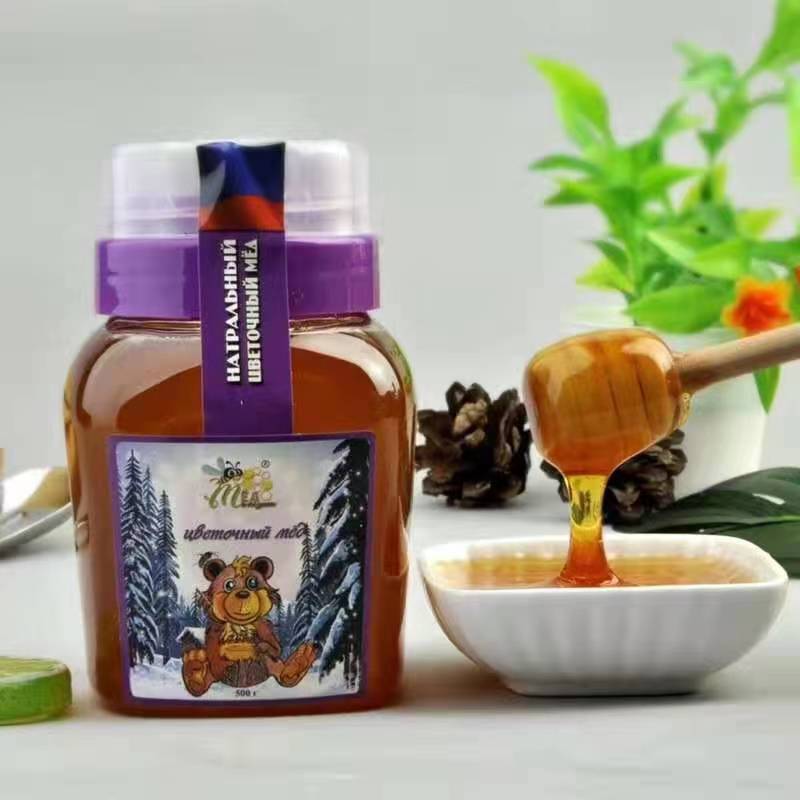 平价优选：真俄罗 特产冬熊百花蜜寒北花味有关单新日期*1000G