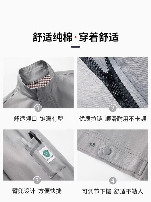 纯棉防静电工作服男装秋冬电力电工全棉反光条耐磨劳保服工厂厂服 商品图3