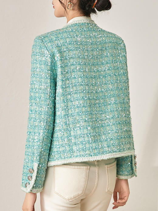 秋季新款，重亮片粗花呢名媛气质百搭遮肉短外套WLZD-2321105 商品图1