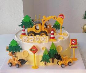 【优品系列】---【挖掘机】儿童蛋糕