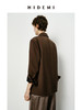 HIDEMI斜纹感精纺羊毛一粒扣西装 深棕/黑色 商品缩略图6