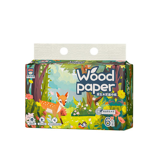 小牛同学原生木浆面巾纸6包/提 商品图0