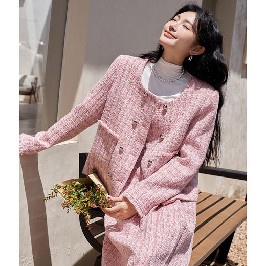 法式小香风外套女秋冬新款高级感小个子短款外套女V2138574/V2138575 商品图0