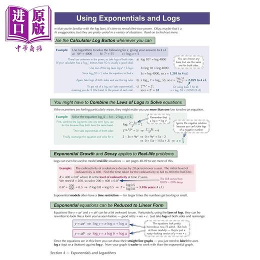 【中商原版】英国CGP AS-Level Maths AQA Complete Revision & Practice (with Online Edition) 商品图4