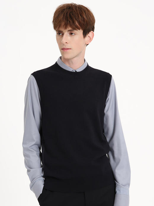 callisto藏青绵羊毛针织背心
 FSVST006C NA 商品图1