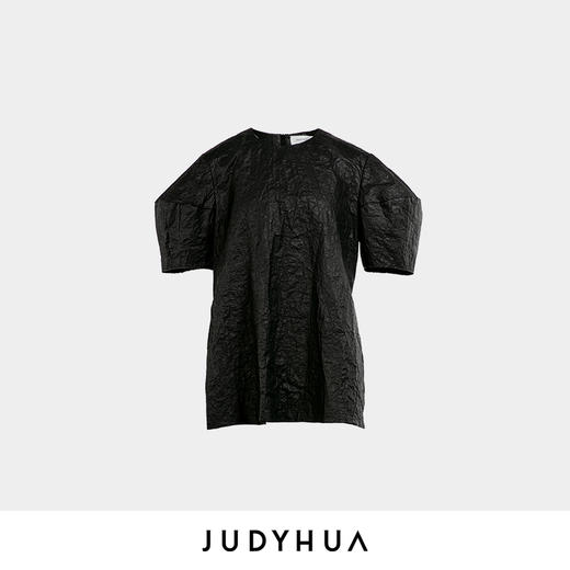 JUDYHUA 纸质涂层肌理⽴体袖上⾐ 商品图3