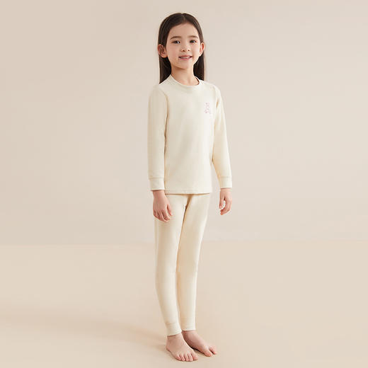 【儿童羊毛蚕丝保暖内衣套装】男女童秋衣秋裤德宝宝冬季双面磨绒睡衣 商品图7