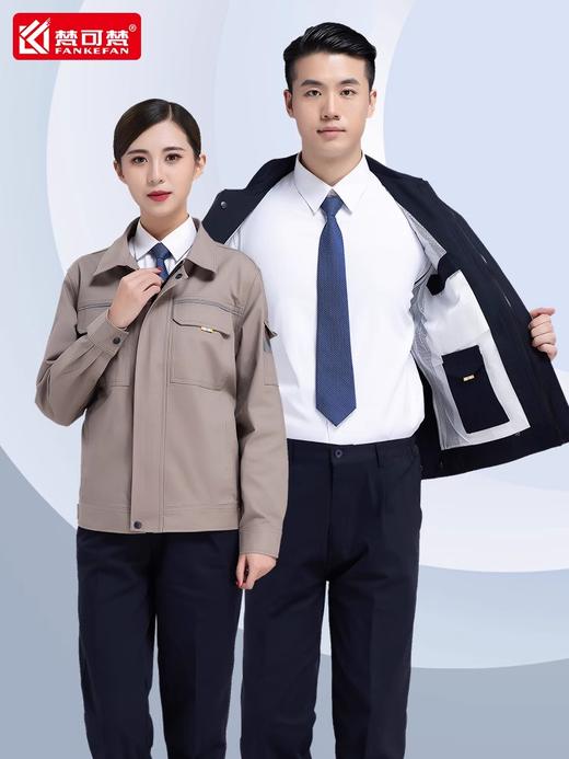 秋冬季工作服套装男士纯棉焊工电力工地劳保里衬全棉工服上衣定制 商品图1