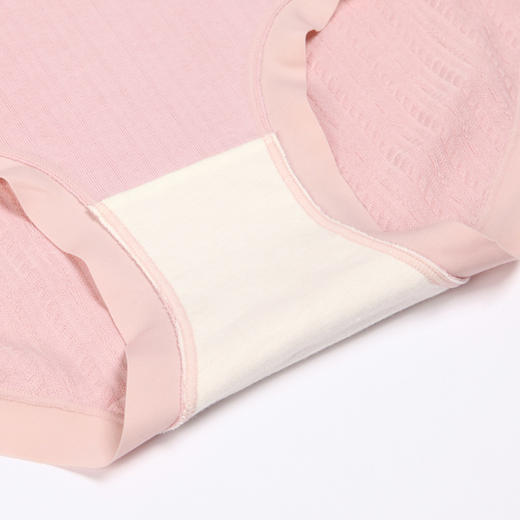 都市丽人基础系列人棉提花宽版包覆中腰平角女士内裤新年本命年红品LK35E1 商品图7