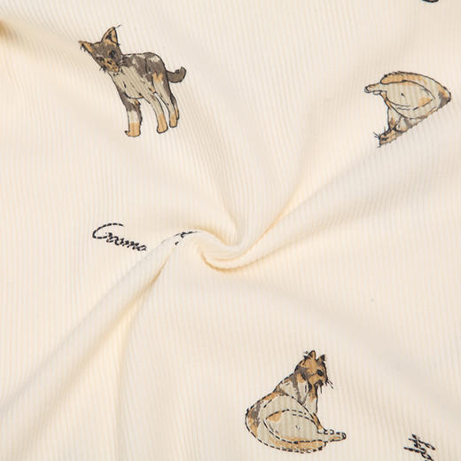 都市丽人好睡好眠女士睡衣针织罗纹棉质薄款长袖长裤类家居服套装LH32K2 商品图3