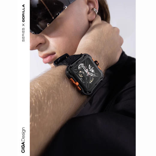 【包邮】CIGA design玺佳机械表X系列大猩猩 机能橙  男款手表镂空腕表 商品图3