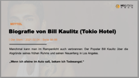 Biografie von Bill Kaulitz丨M
