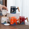 陶瓷功夫茶杯茶水分离办公杯大容量过滤茶漏马克杯个人专用便携包 商品缩略图1