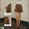 OLrain欧芮儿卡其色休闲裤女初秋2023年新款高腰阔腿A字五分短裤 商品缩略图2
