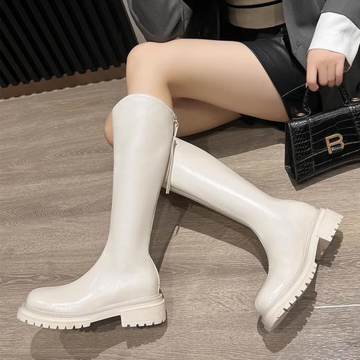 ZHR长筒靴女2023秋季新款简约风气质长筒靴舒适百搭不过膝骑士靴 商品图6