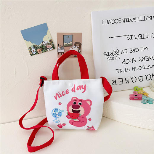 【多款可选！草莓熊包包】2023新款，春夏百搭帆布包，儿童单肩包手提袋可爱休闲包lish 商品图7