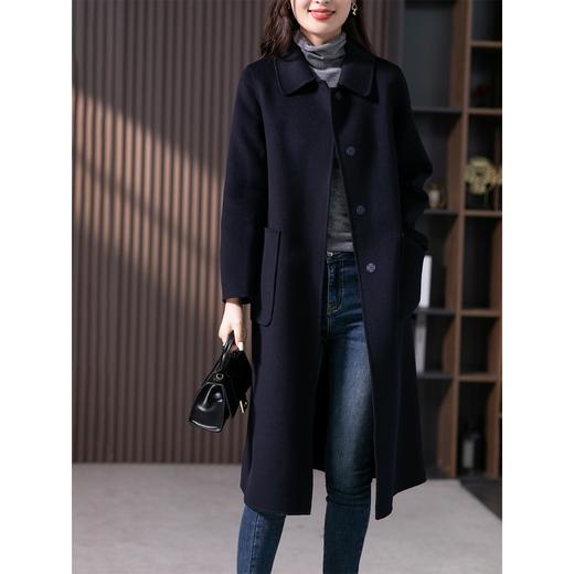 【2023新款】气质双面羊绒大衣女2023秋冬新款韩版中长款羊毛呢子外套高端 商品图0