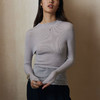IN AND ON可机洗绵羊毛 三种领型无缝一体堆堆领/半高领/圆领针织打底衫 商品缩略图5