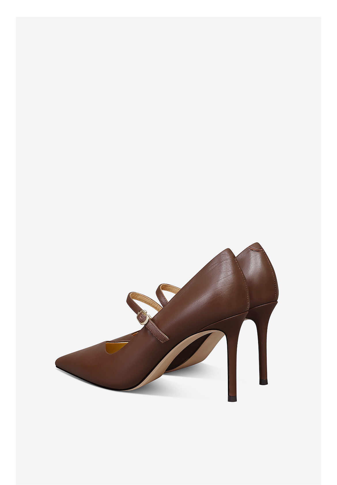 misssilver黑色尖头单鞋女2023年真皮细跟浅口高跟鞋通勤职业女鞋