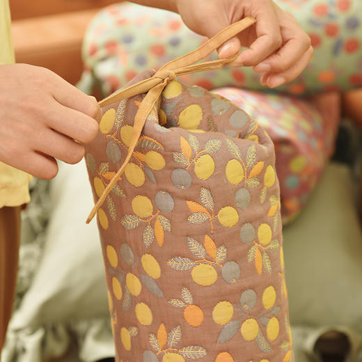 海棠果荞麦枕圆柱颈枕学生儿童荞麦枕 商品图3