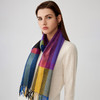 【纯羊绒围巾】羊绒世家23年秋冬女士新品100%山羊绒彩色条纹保暖围巾 商品缩略图2