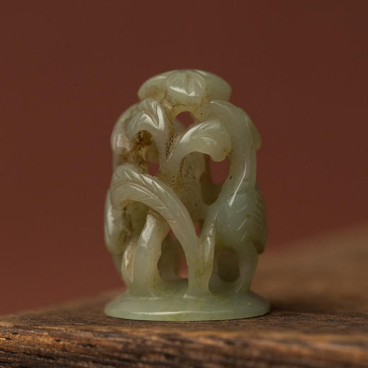 清 玉雕仙鹤炉鼎 商品图0