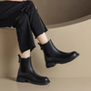 ZHR平底短靴2023秋冬新款氛围感法式短靴女百搭时尚拼接针织短靴 商品缩略图1