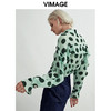 VIMAGE纬漫纪个性时尚印花宽松舒适系带雪纺上衣衬衫V1409005D 商品缩略图6