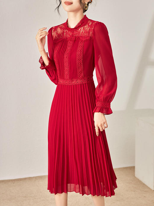 显瘦收腰，新款法式女人名媛浪漫约会遮肉连衣裙WLZD-2321101 商品图2