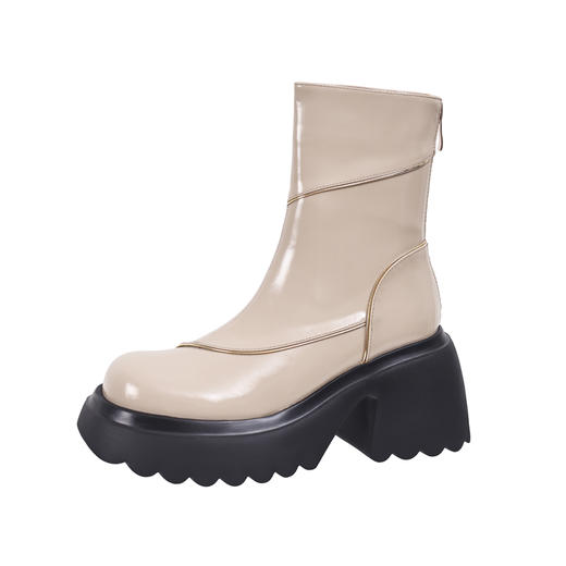 时尚简约，厚底粗跟后拉链短靴YS-ZA2638 商品图13