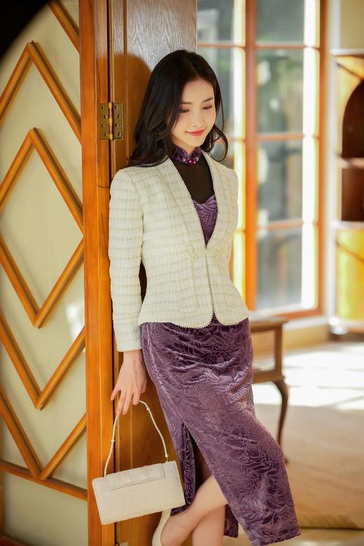 逸红颜明月优选#【茗霜】  精纺花呢格子小香风外套，经典贵气，显高显瘦！ 商品图10