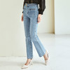玳莎水洗高腰微喇牛仔裤女新款修身显瘦复古长裤喇叭裤  DC36306 商品缩略图1