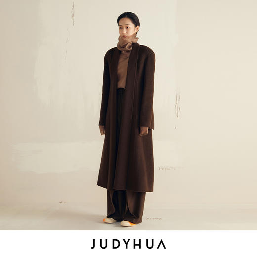 JUDYHUA 翻领收腰双面呢大衣 商品图1