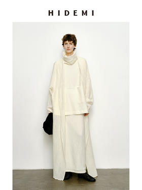 HIDEMI 艺术感强缩褶皱肌理羊毛系列三件套