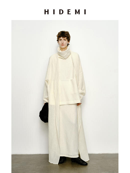 HIDEMI 艺术感强缩褶皱肌理羊毛系列三件套 商品图0