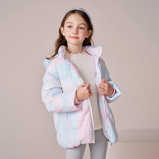 【三防】女童羽绒服2023秋冬新款中长款鹅绒儿童加厚彩色保暖外套 商品图3