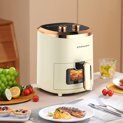 【可视窗口 轻烟少油】荣事达空气炸锅家用多功能3.5L大容量可视电炸锅精准定时不粘易清洗无油烟空气炸锅RS-AF1537S 商品图3