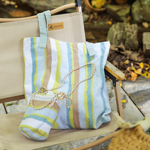 海洋条纹手袋手提帆布袋单肩包环保购物袋 商品图3
