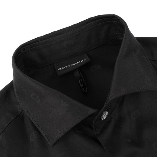 【超惠秒】Emporio Armani 男士刺绣EA 飞鹰暗纹logo舒适全棉休闲长袖衬衣 10956 商品图6