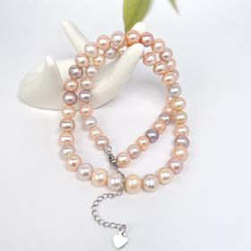 珍珠项链-糖果色圆珠