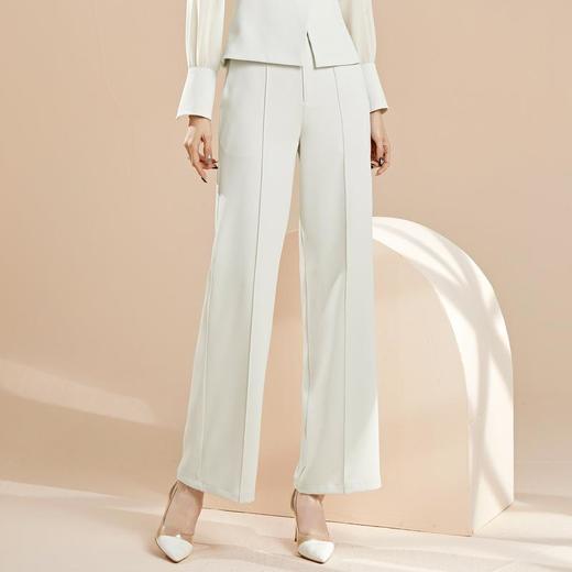 百姿 直筒阔腿裤2023秋季新款西装裤垂感宽松裤子高腰长裤92002 商品图1