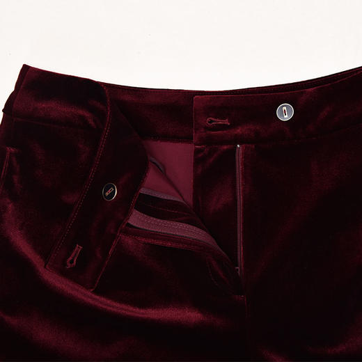 圣三利女装  时尚优雅金丝绒直筒裤SL2036149 商品图4